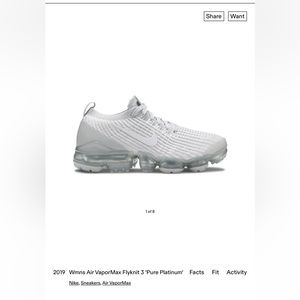 Nike Air Vapormax Flynit ‘pure platinum’
